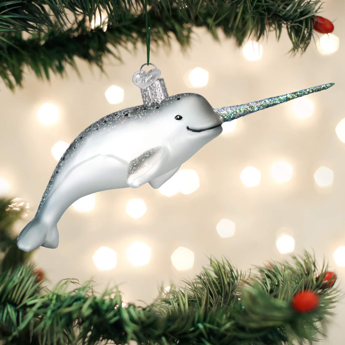 Old World Christmas NARWHAL Ornament, Multi