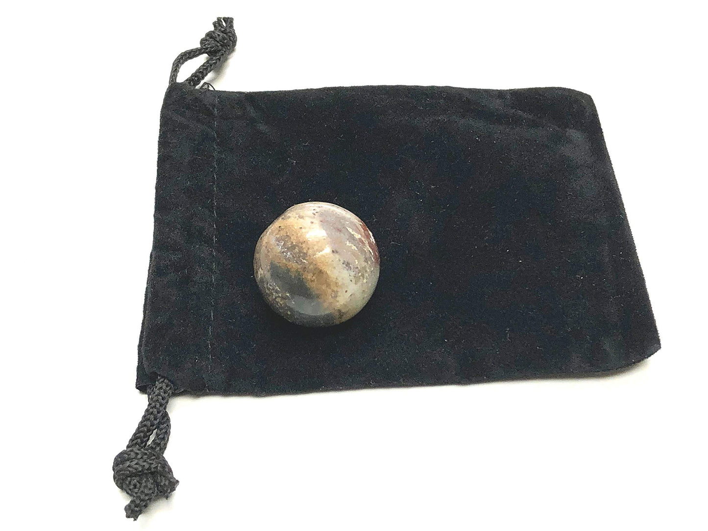 Zentron Crystal Collection 25mm Polished Sphere Gemstone Pocket Sized 1" with Velvet Bag