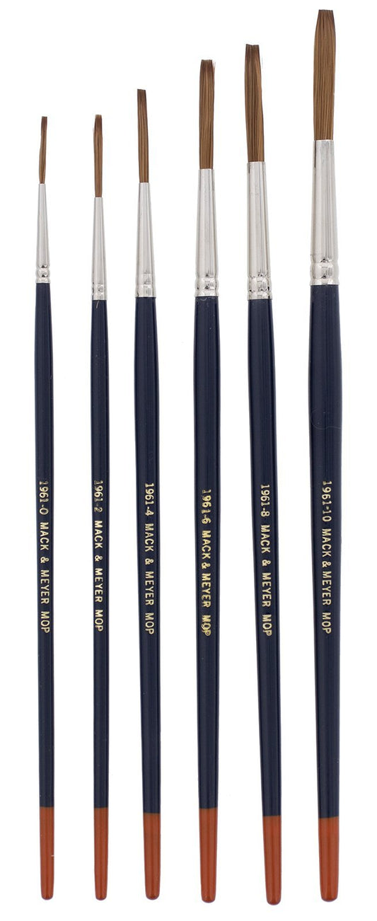 Andrew Mack Brush AM1961-0-10 Series 1961 Mack & Meyer Mop Pinstriping Brushes Sizes 0-10