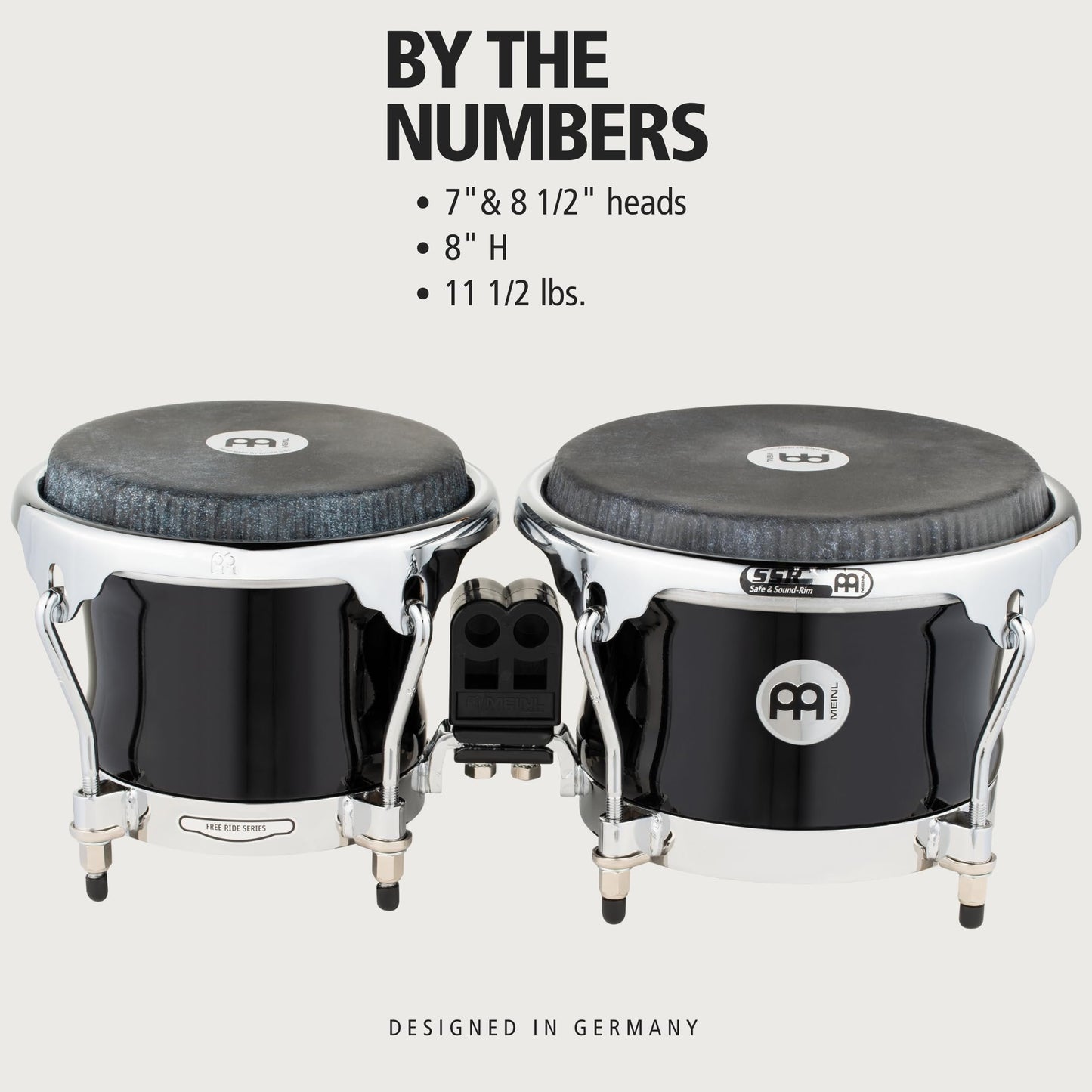 Meinl Percussion 7" and 8.5" Fiberglass Bongos