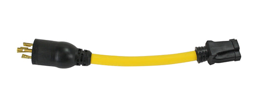 Prime AD100801L 1-Feet 12/3 STOW Twist to U-Ground Adapter, Yellow