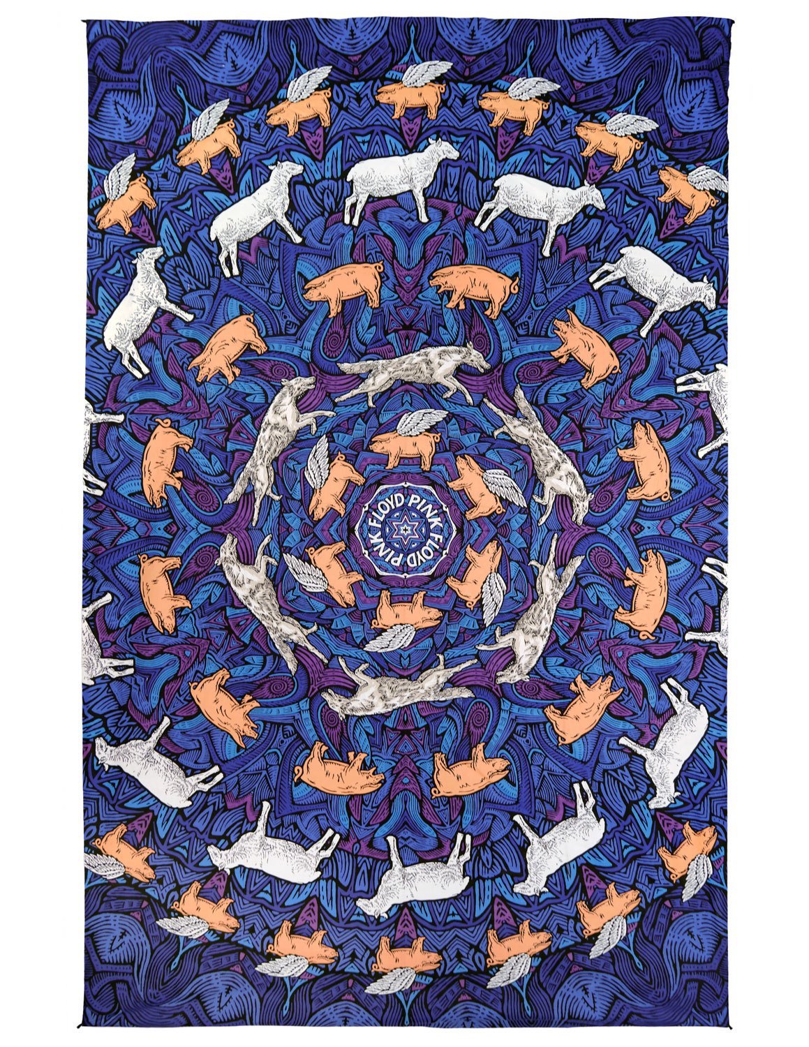 Sunshine Joy 3D Pink Floyd Animals Tapestry Psychedelic Wall Art Huge 60x90 Inches