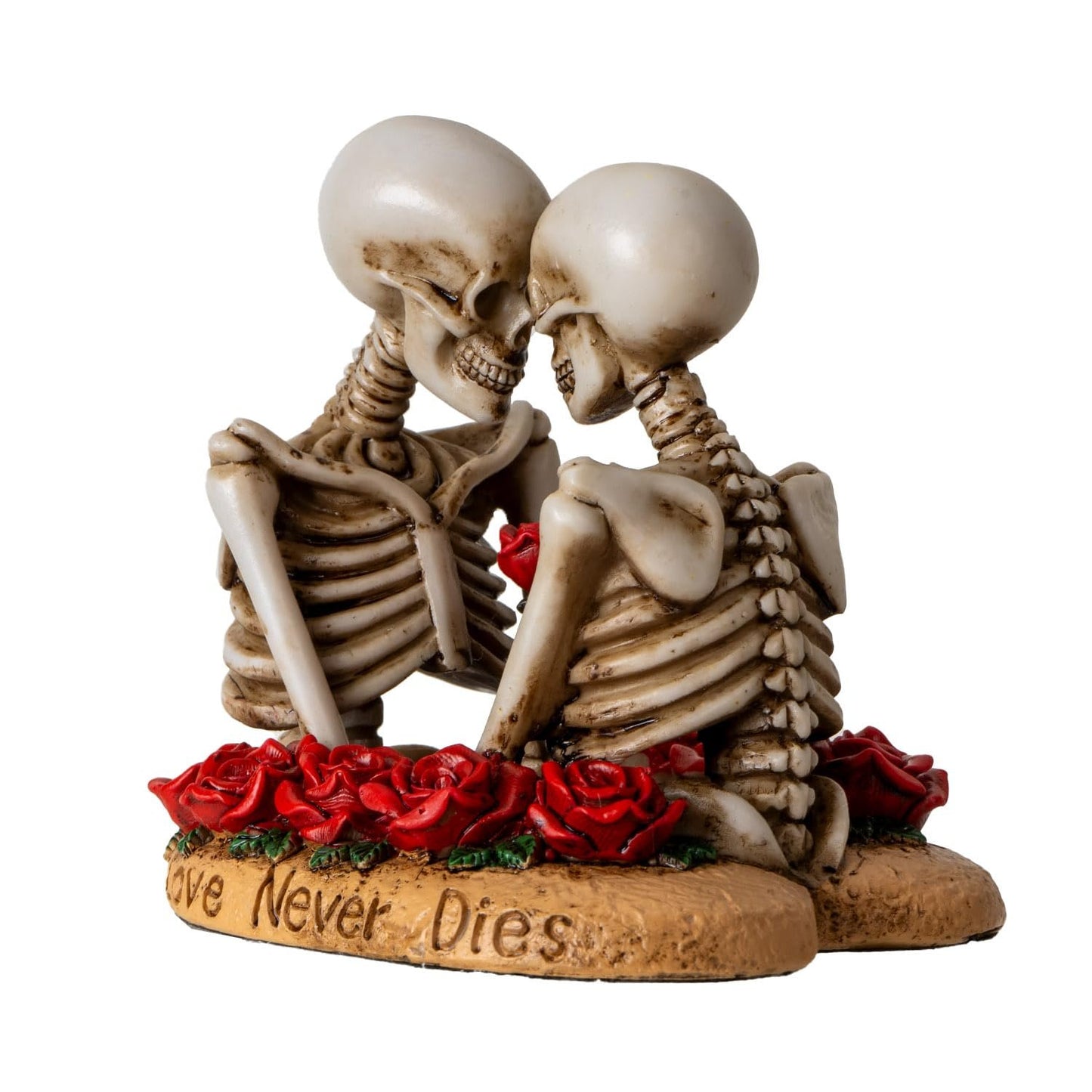 Pacific Giftware Til Death Do Us Part Skeleton Couple Figurine Love Never Dies Rose Statue Ideal for Wedding or Gothic Home Decor 4.3" Tall
