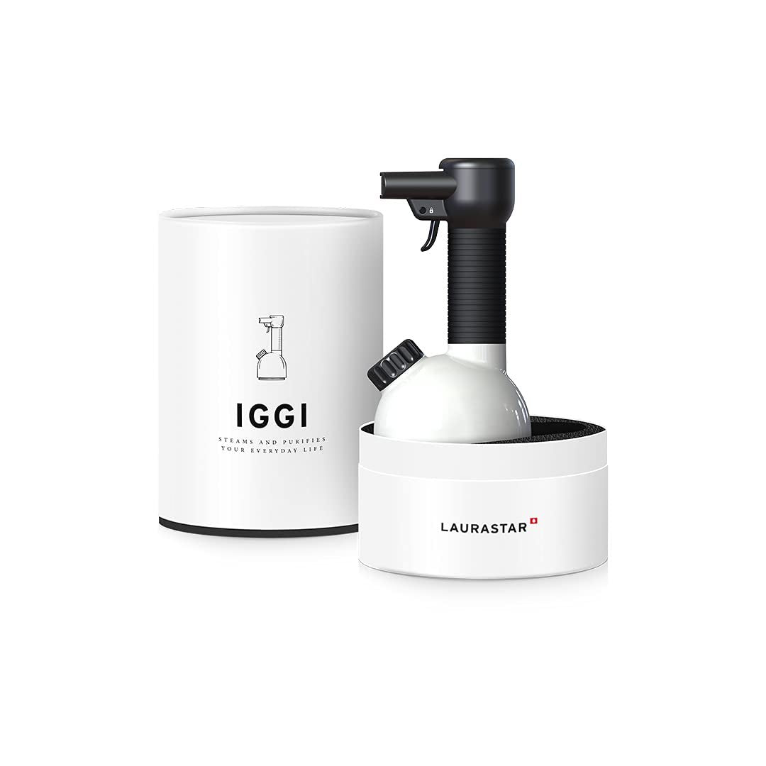 Laurastar IGGI Handheld Steamer in Pure White: Disinfects Fabrics & More