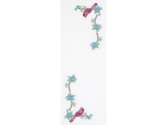 Jack Dempsey Perle Edge Table Runner Cardinal