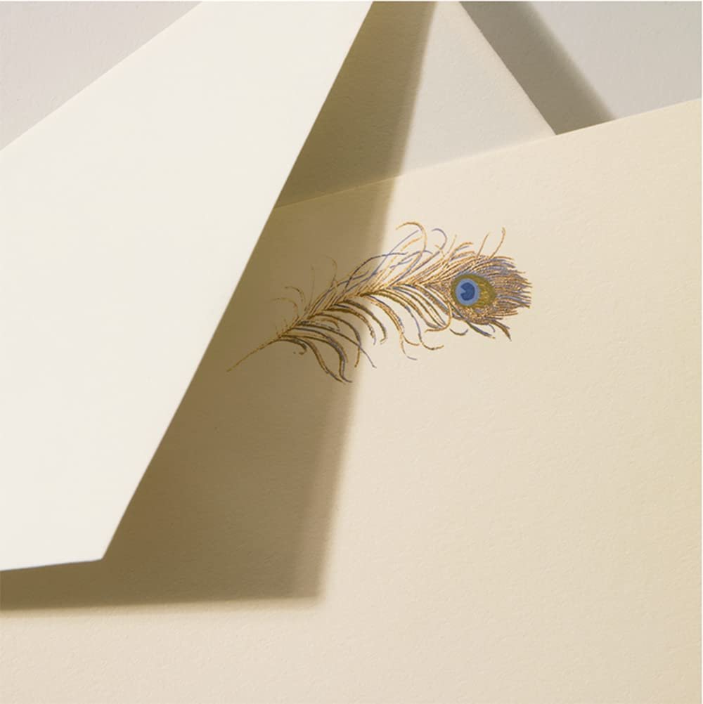 Crane & Co. Peacock Feather Card