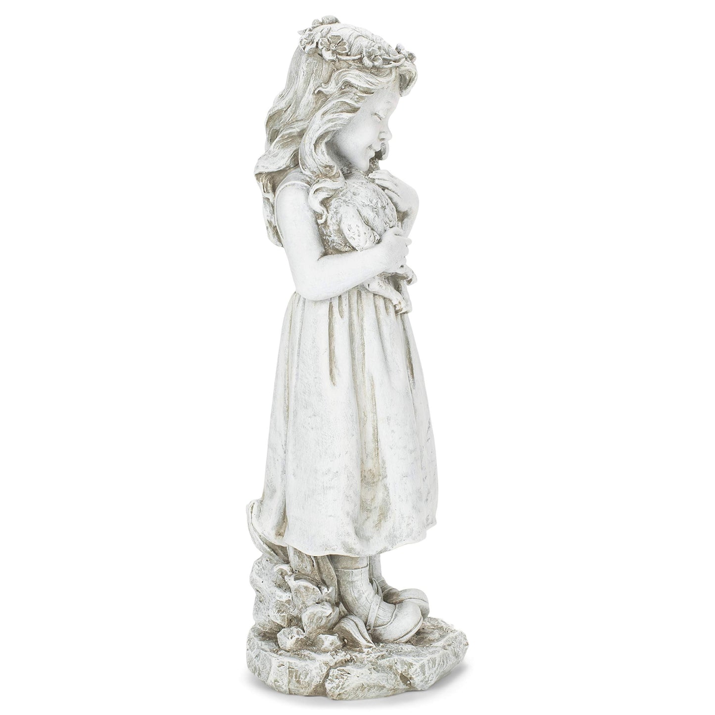 Joseph's Studio by Roman Inc., Girl with Lamb Garden Statue, Garden Collection, Religious Statue, Holy Family, Memorial, Angel, Patron Saint, Garden Décor (5x5x16)