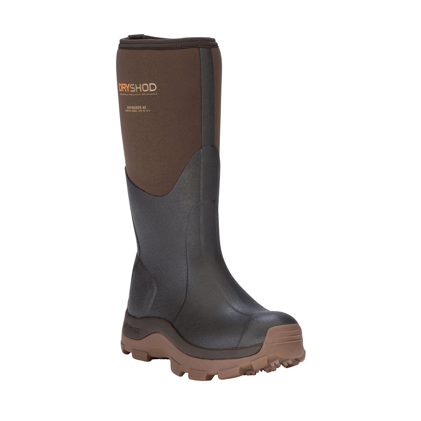 Dryshod Women's Haymaker Hi Hard Working Boots|Rubber | Waterproof | Brown |HAY-WH-BR