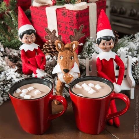 The Elf on The Shelf Elf Pets 2 Pack: St. Bernard Tradition and Reindeer Tradition with Exclusive Holly Jolly Bag