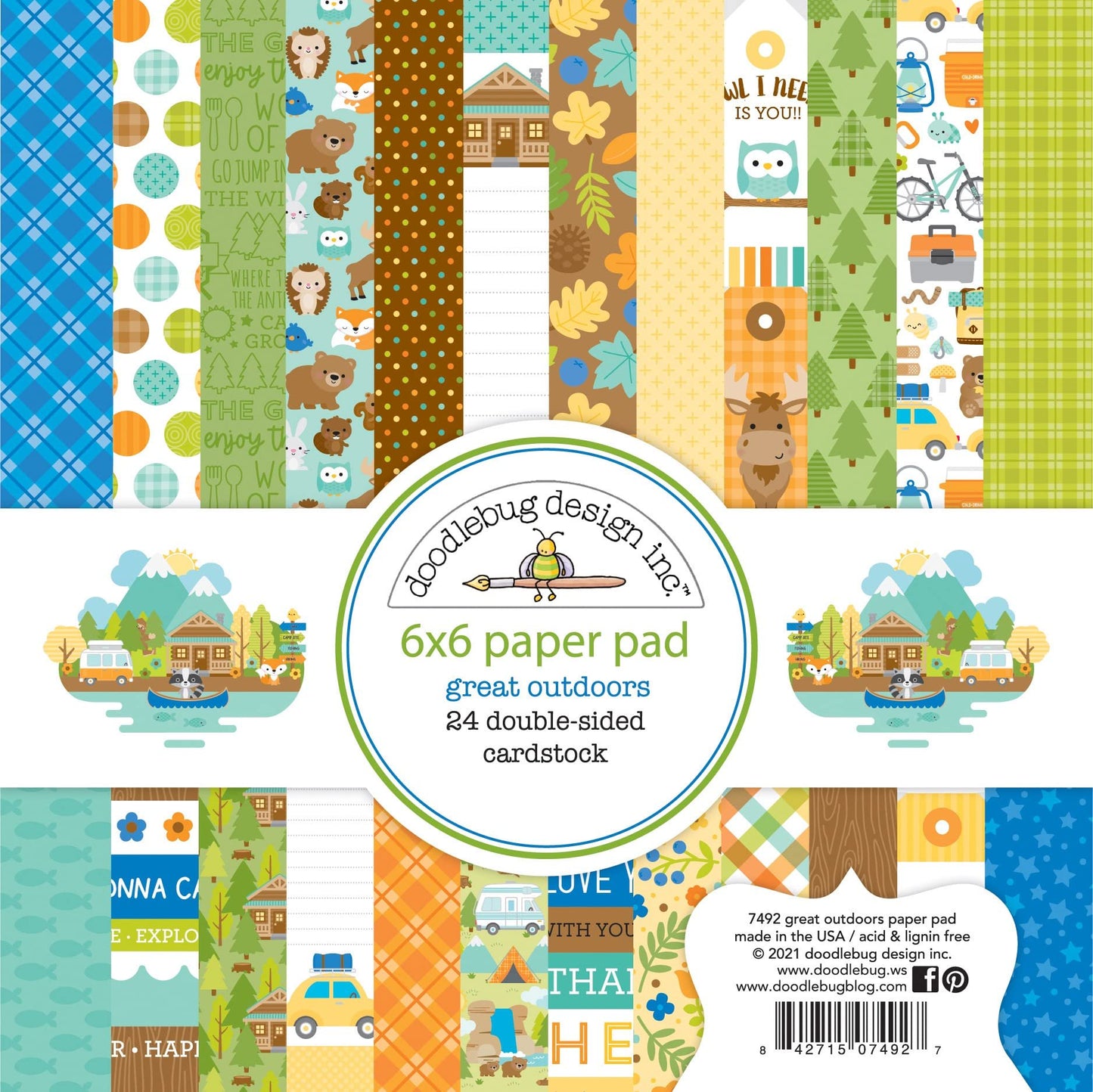 Doodlebug Great Outdoors 6" x 6" Paper Pad