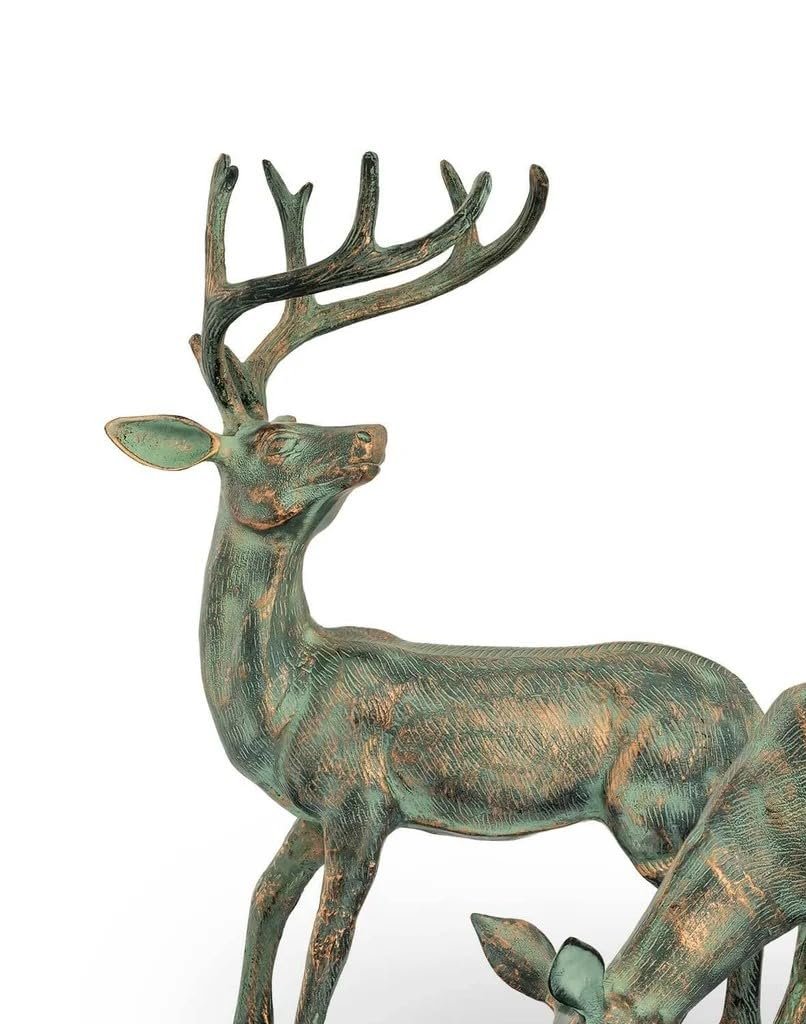 SPI Home Garden Deer Pair Garden Statues Outdoor Décor