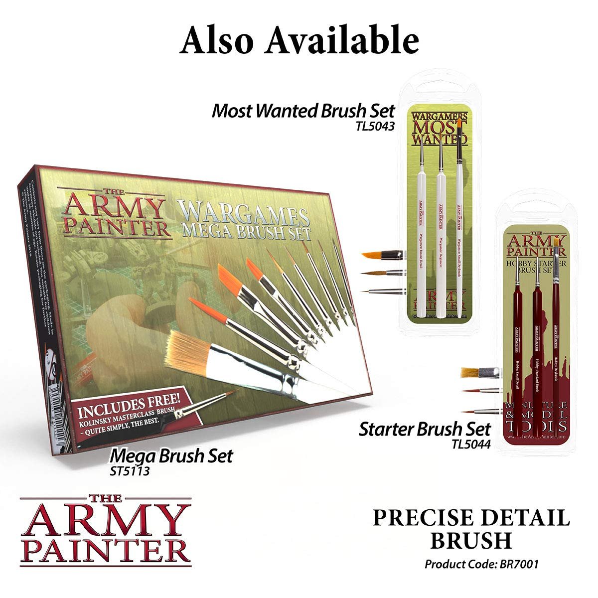 The Army Painter Hobby: Precise Detail - Hobby Brush with Synthetic Taklon Hair - Fine Detail Paint Brush, Small Paint Brush, Model Paint Brush and Fine Tip Paint Brushes for Miniature Painting