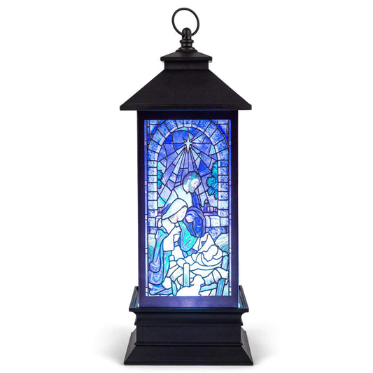 Roman 133322 Led Holy Family Printed Swirl Lantern, 10.5 inch, Multicolor