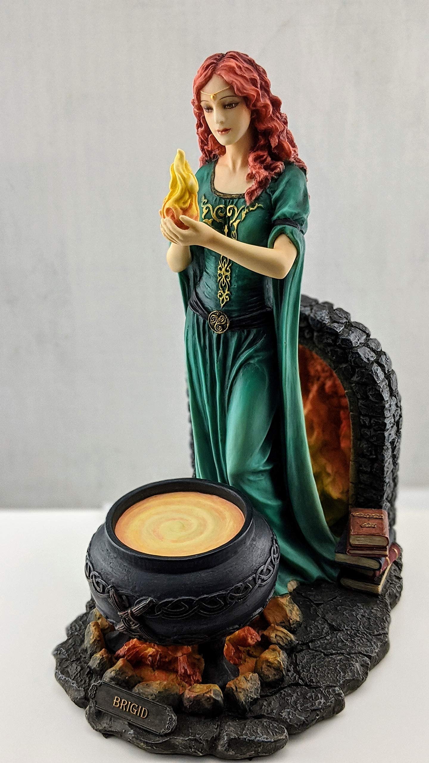 Veronese Design Brigid The Goddess of Hearth and Home Holding The Sacred Flame