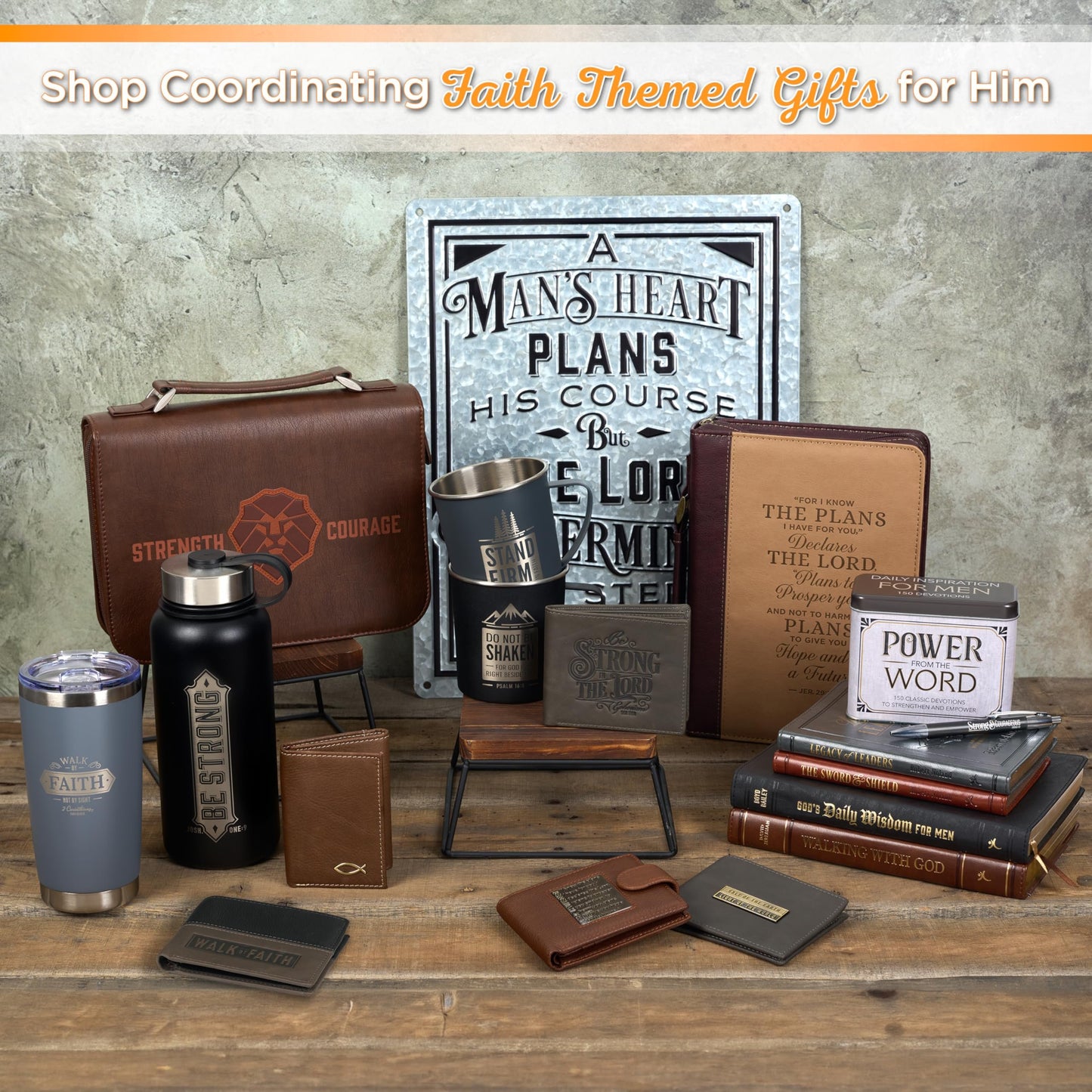 Christian Art Gifts Genuine Premium Full Grain Leather RFID Blocking Silver Engraved Cross Wallet for Men: Multi Pocket Billfold w/Removable ID Window Accessory for Credit Cards, Bills, Photos, Black