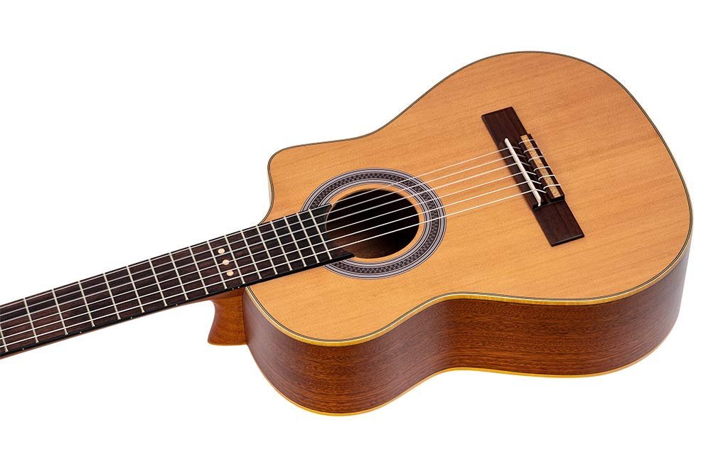 Ortega Guitars Requinto Series 6 String Acoustic Guitar, Right (RQC25)