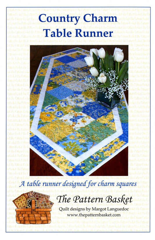 The Pattern Basket Country Charm Table Runner Quilt Pattern 19 inch by 53 inch