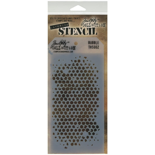 THS-002 Tim Holtz Layered Stencil, 4.125 by 8.5-Inch, Bubble (2 Pack)