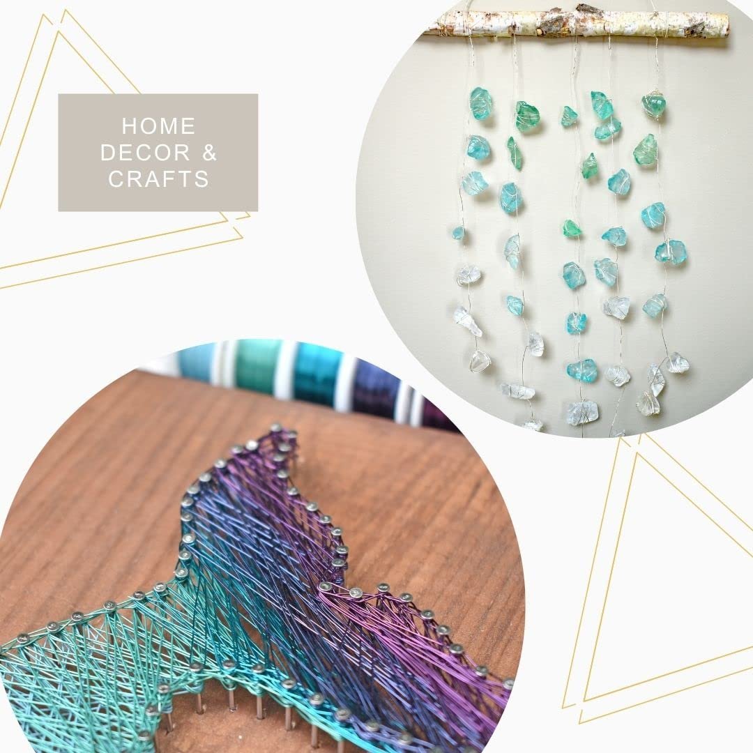Artistic Wire Colored Copper/Silver Plated Wire Spool Dead Soft Tarnish Resistant 18 20 22 24 26 28 30 32 34 Gauge Wrapping Beading Bendable Craft Wire, Jewelry Making Supplies, Floral Crafting Wire