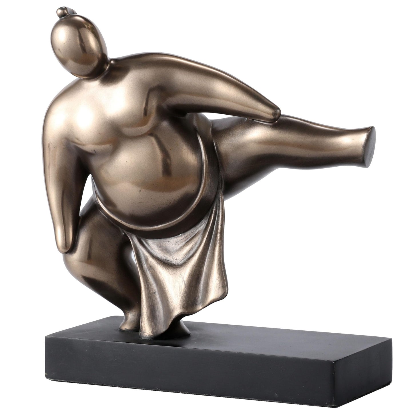Veronese Design 4 7/8 Inch Japanese Abstract Sumo Wrestler Stomp Resin Figurine Bronze Finish