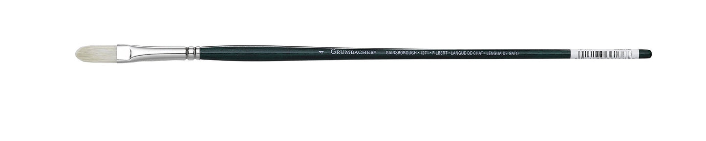 Grumbacher Gainsborough Filbert Oil and Acrylic Brush, Hog Bristle