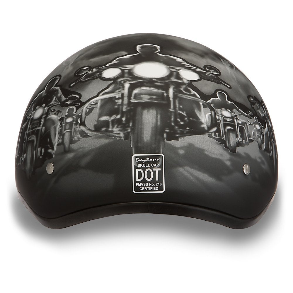 Daytona Helmets Half Skull Cap Motorcycle Helmet – DOT Approved [Graphics]…