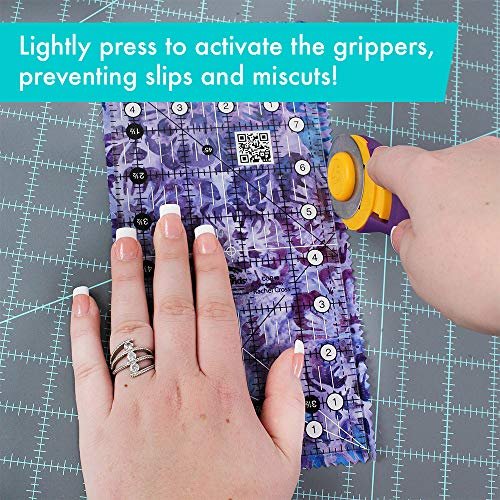 Creative Grids Quilt Ruler 4-1/2in x 8-1/2in Rectangle – CGR48 – Made in USA, Non-Slip Grip Acrylic Quilting, Sewing, Crafting, Patchwork Ruler for Measuring & Cutting Fabric