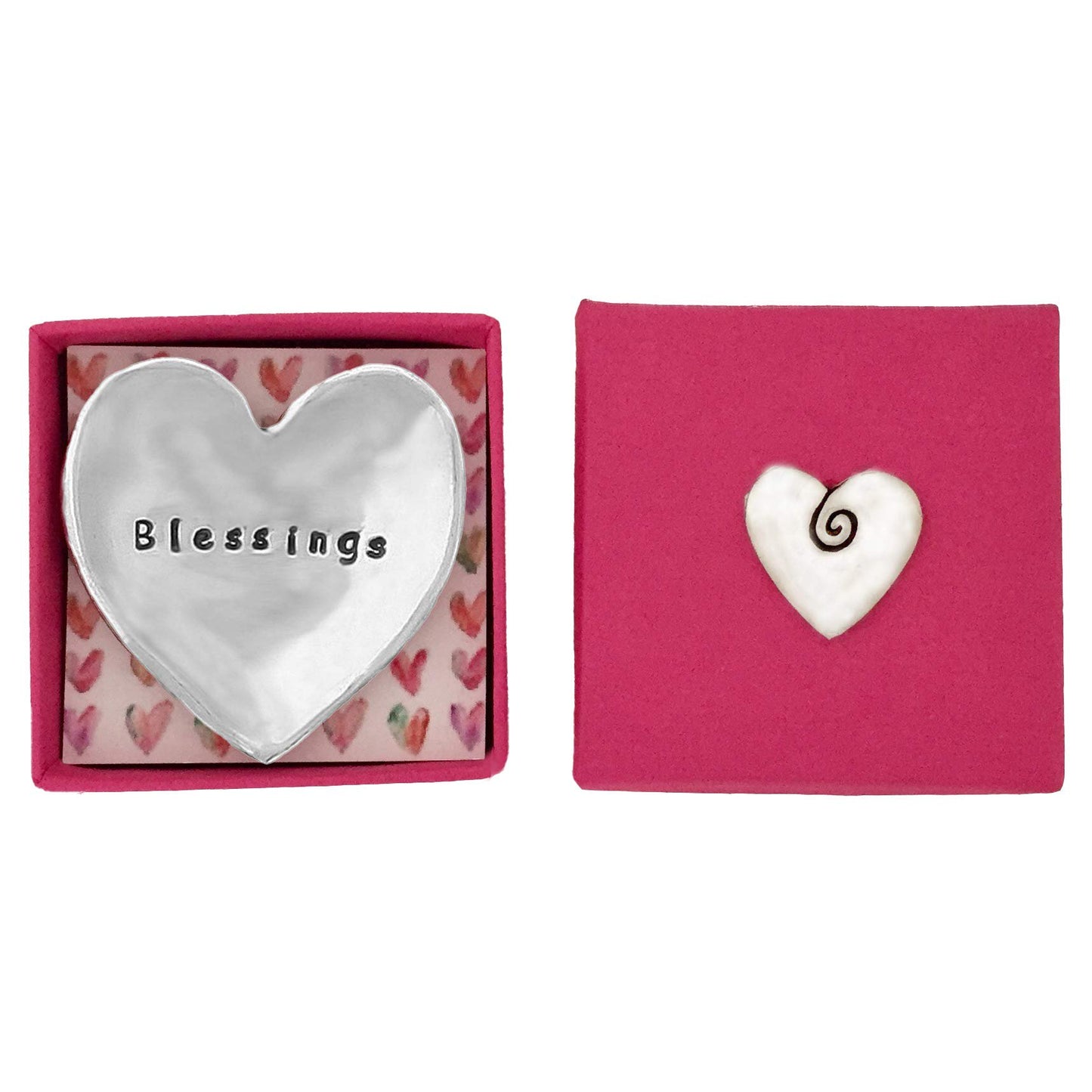 Basic Spirit Blessings Pewter Trinket Bowl Ring Dish Handcrafted Gift Box Inspirational