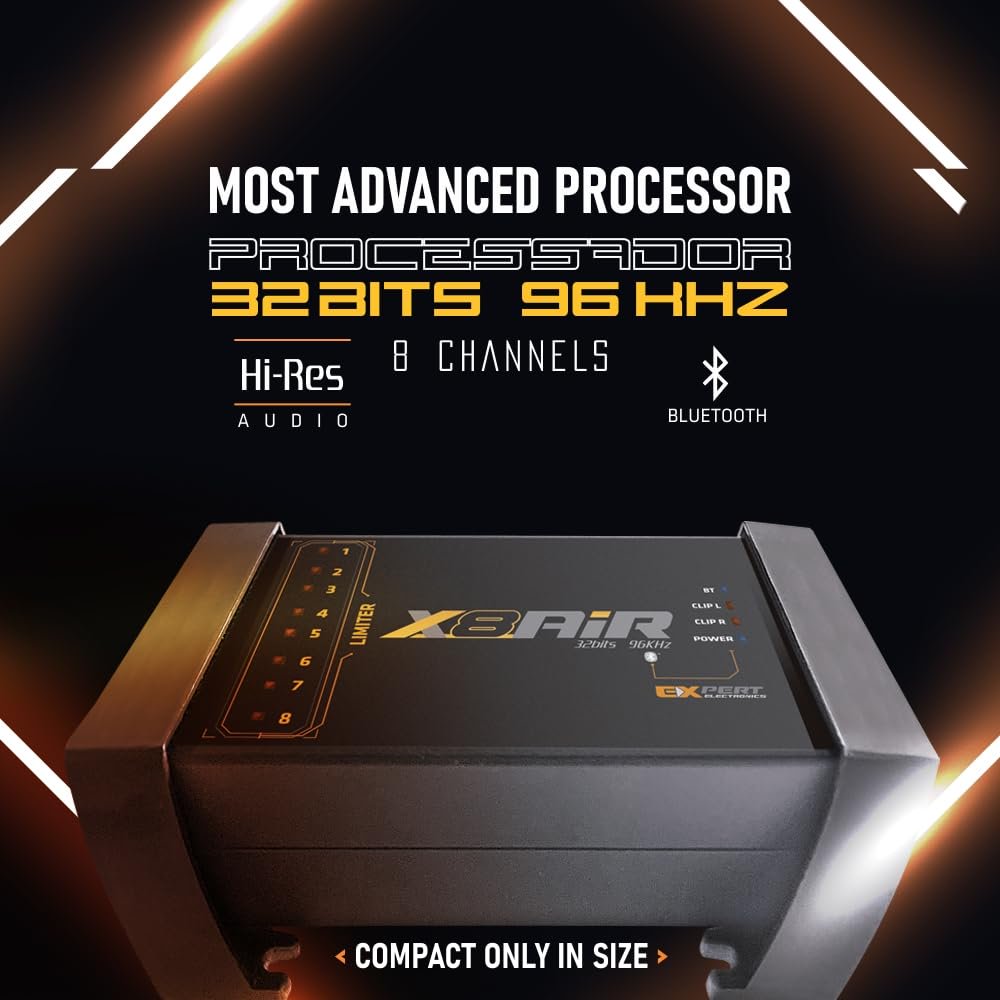 Banda Audioparts X AIR Series Digital Signal Processor, 32bit/96khz, Bluetooth and APP Control, 19 Band EQ, 2 Input