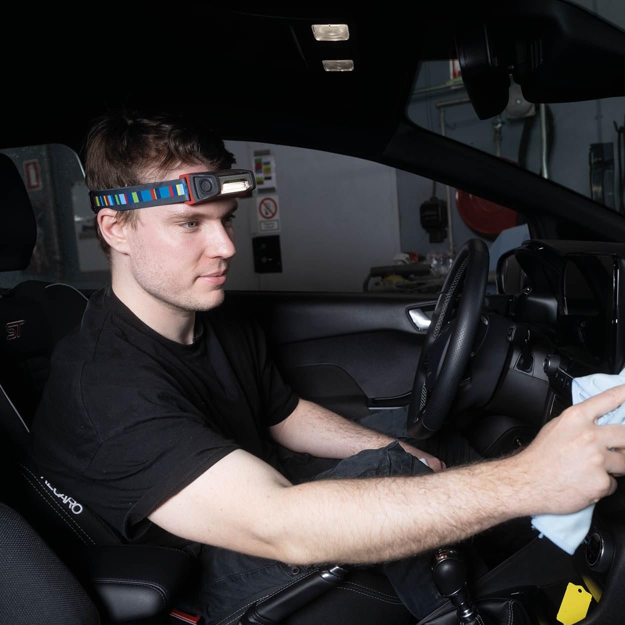 Scangrip I-Match 3, Rechargeable COB LED Headlamp, 250 Lumen, for Detailing and Color Match, 5 Color Temperatures, Waterproof (IP65), Stepless Dimmer 10% to 100%, Long Operating Time