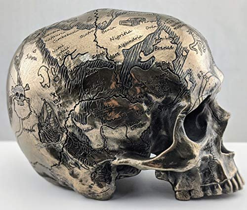 Veronese Design Craniumography Old Treasure Map Skull