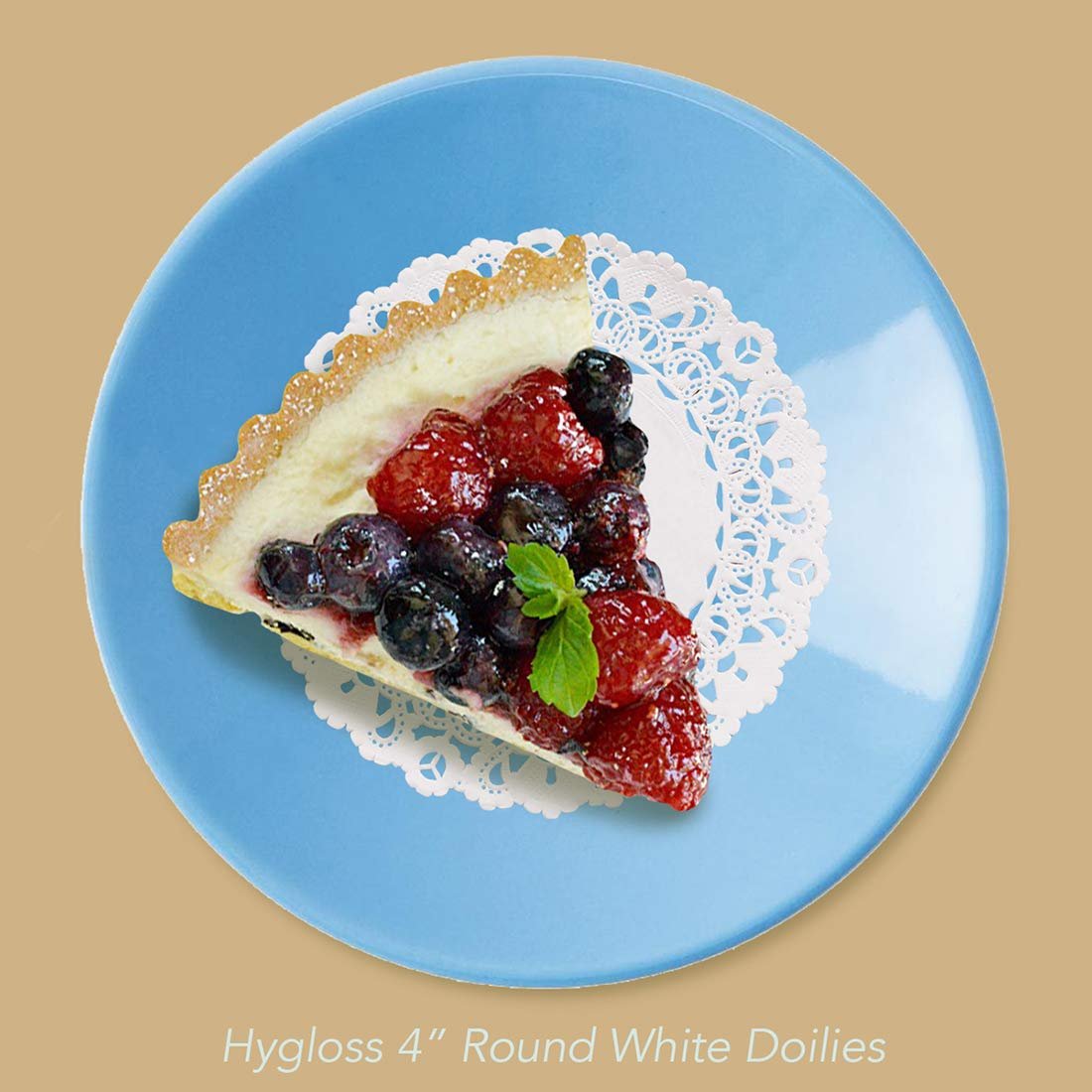 Hygloss Round Paper Doilies - 100 Pcs. 10-Inch - Decorative White Lace Doilies - Disposable and Food Grade Safe