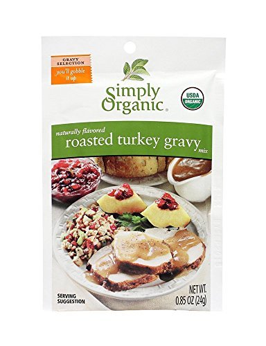 Simply Organic Food Flavor Roasted Turkey Flavored Gravy 0.85 oz. Packet