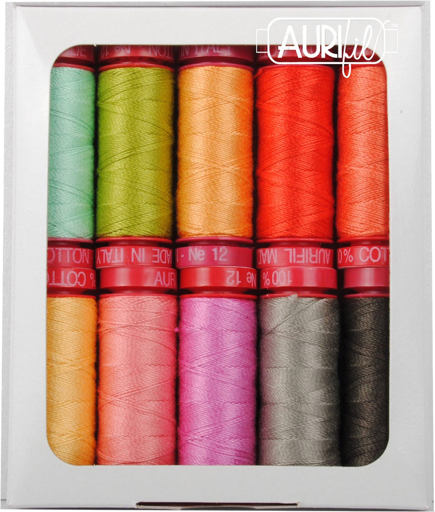 Corey Yoder Sunny Stitches Aurifil Thread Kit 10 Small Spools 12 Weight CY12SS10