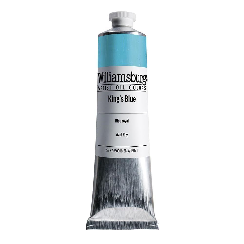 Williamsburg Artist Oil Colors by GOLDEN, King's Blue, 150 ml tube, Professional Oil Paint, Opaque