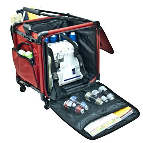 Tutto Serger Tote on Wheels (Cherry Red, 17")