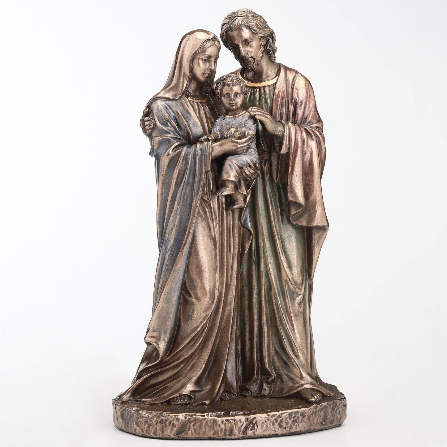 Veronese Design 6 1/8 Inch Holy Family Cold Cast Resin Bronze Finish Religious Gift Sculpture