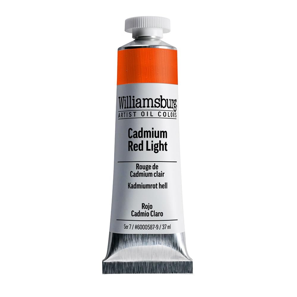 Williamsburg Artist Oil Colors by GOLDEN, Cadmium Red Vermilion, 150 ml tube, Professional Oil Paint, Opaque