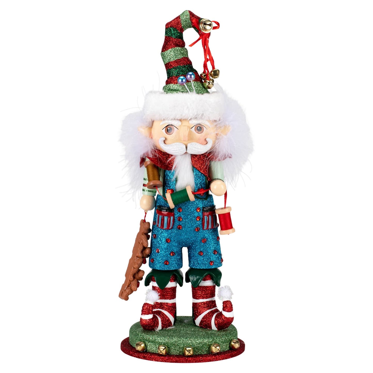 15-Inch Hollywood Elf with Teddy Bear Nutcracker