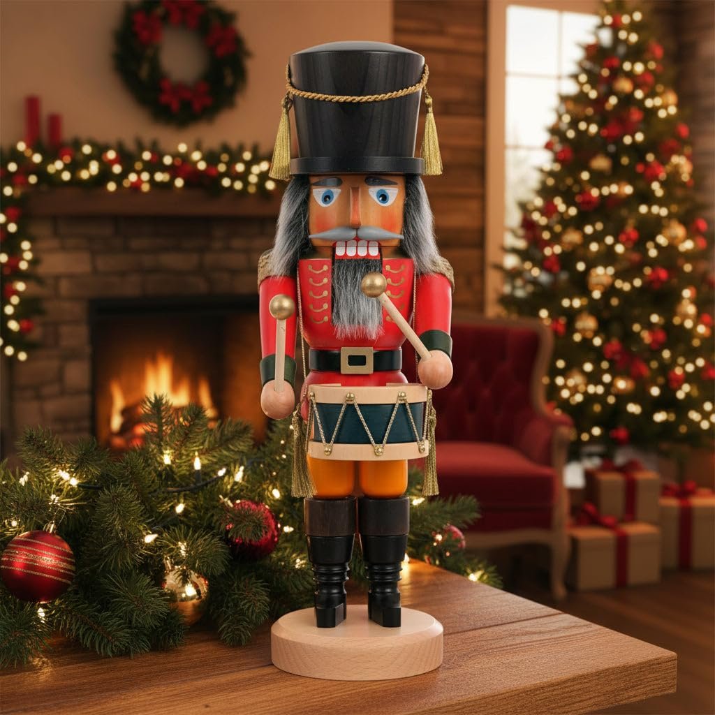 Christian Ulbricht Nutcracker - Drummer Red - Glazed