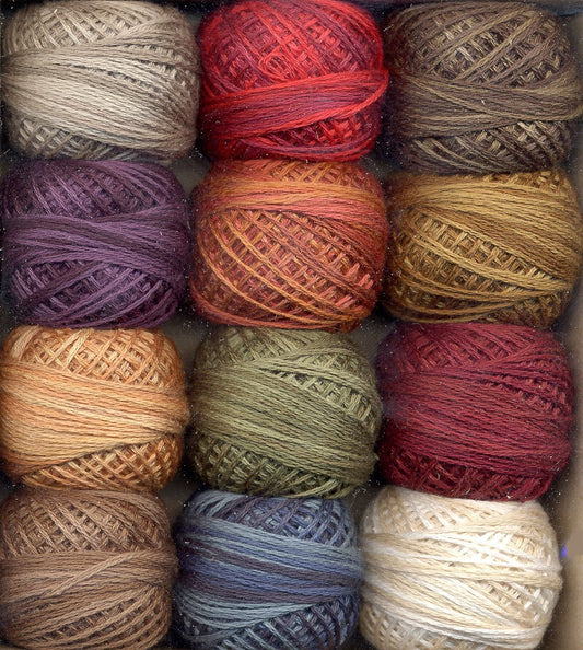 Valdani 3-Strand Cotton Embroidery Floss 12-Ball Artists Palette Collection (3SF-ArtistP)