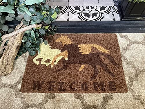 Jellybean Indoor/Outdoor Decorative Welcome Horses Accent Rug - 20" X 30"