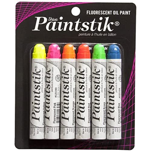 Jack Richeson Flourescent Paintstiks Set of 6 Shiva Series