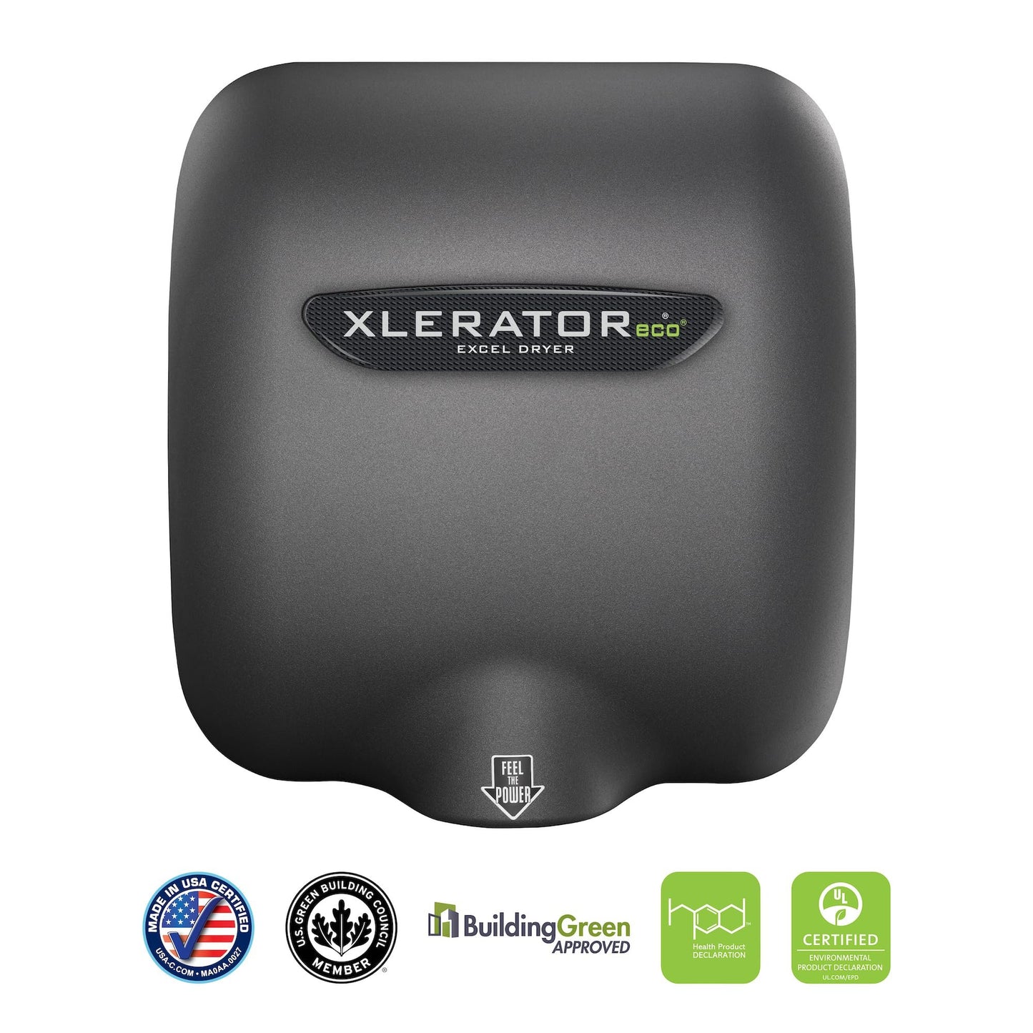 Excel Dryer XL-GR-ECO XLERATOR Hand Dryer Textured Graphite Cover 110-120V