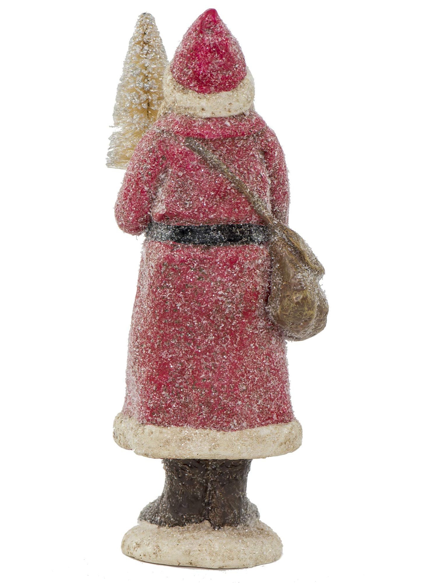 RAZ Imports Glittered Resin Santa Figure (Red)