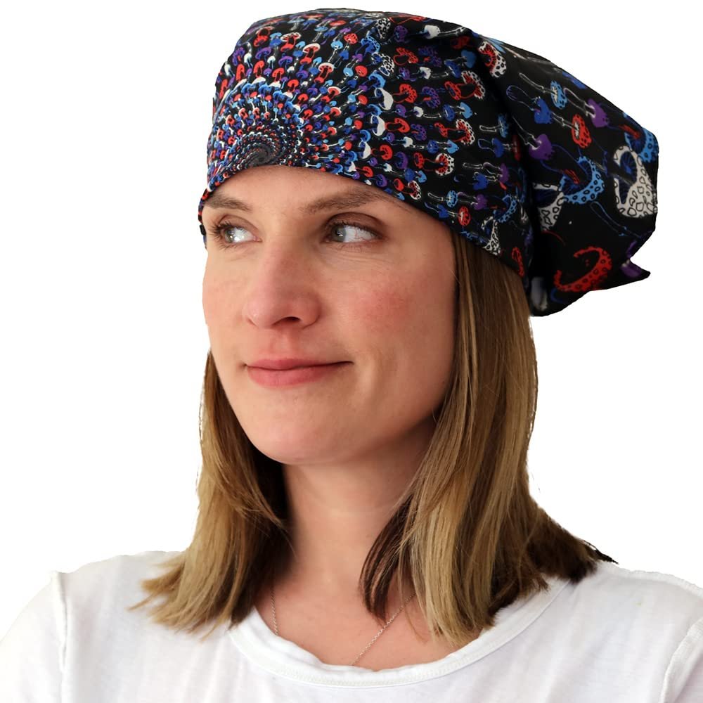 Sunshine Joy 3D Magic Mushroom Spiral Bandana 22x22 Inches