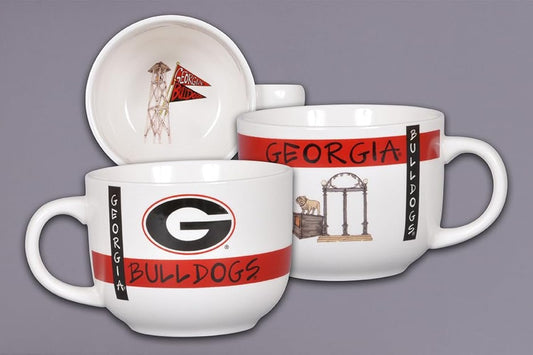Magnolia Lane University of Georgia Oversized Ceramic Mug Ideal for Soup, Cappuccino, Coffee, and Desserts- Gift for Students, Alumni, and Everyday Fans- Show Your SEC NCAA School Spirit