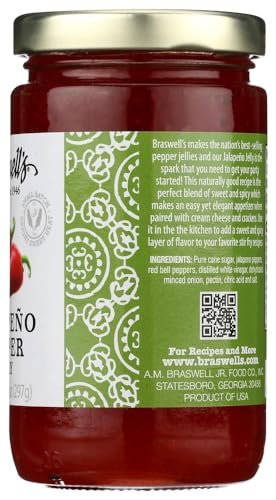 Braswell Hot Jalapeno Pepper Jelly (Pack of 4)