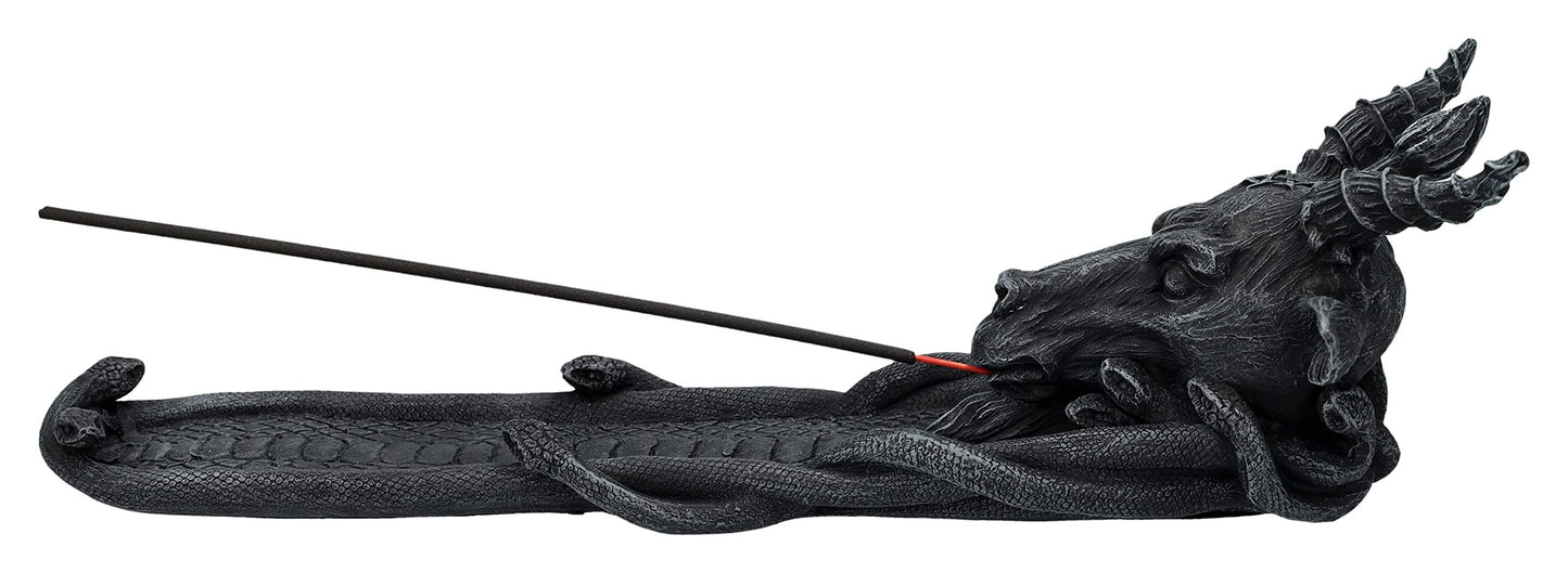 Pacific Giftware Baphomet Incense Burner, Resin Gothic Collectible Statue of Goat with Snakes, 11.25 Inches x 3.75 Inches x 3.5 inches