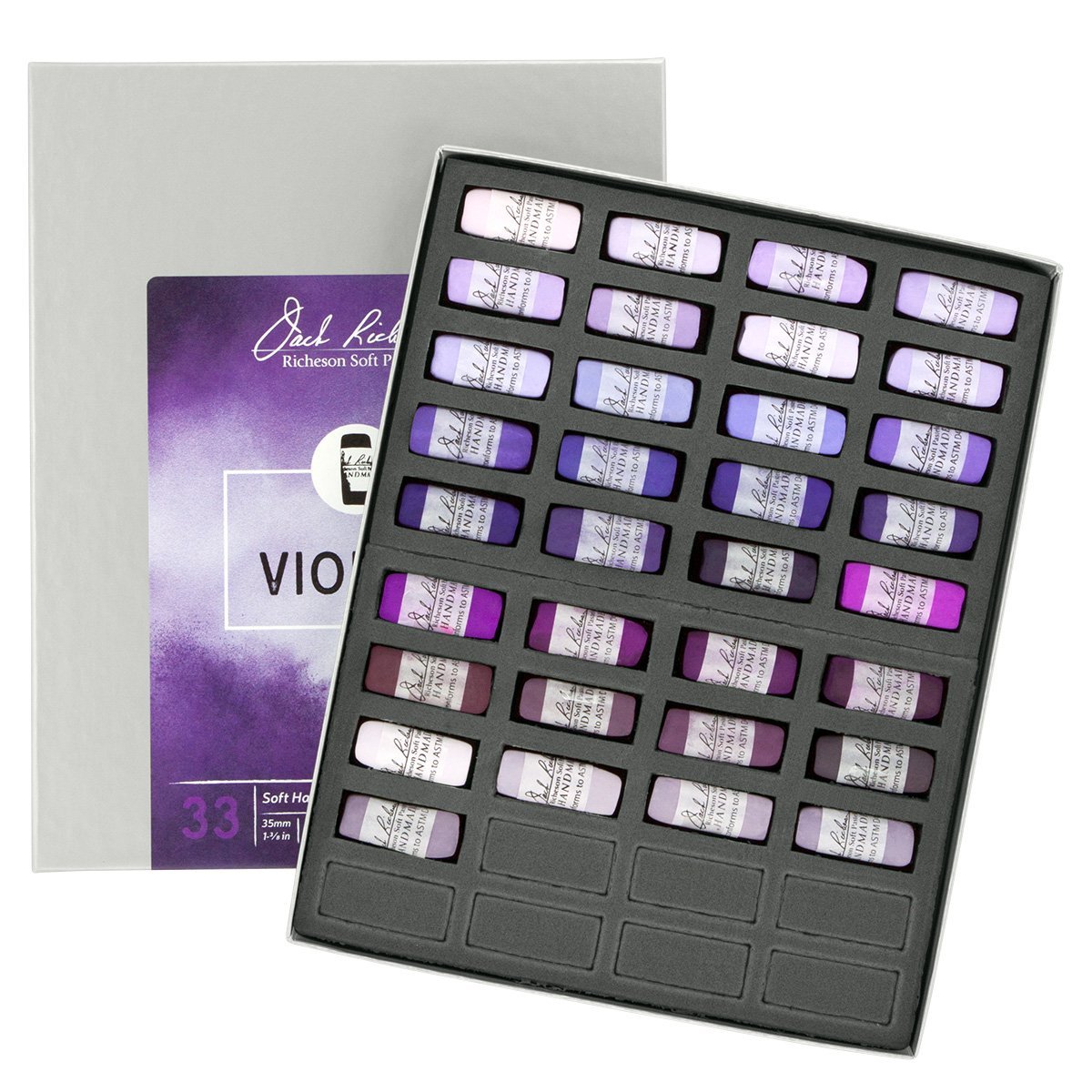 Jack Richeson 422971 Hand Rolled Soft Pastels, Violets